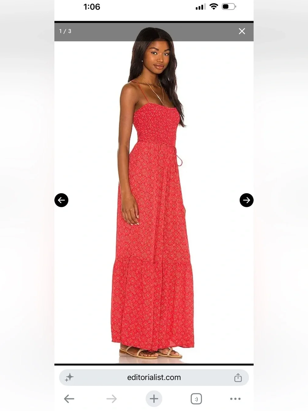 Free People X Revolve Little of Your Love Jumpsuit XS Red Boho Wide Leg